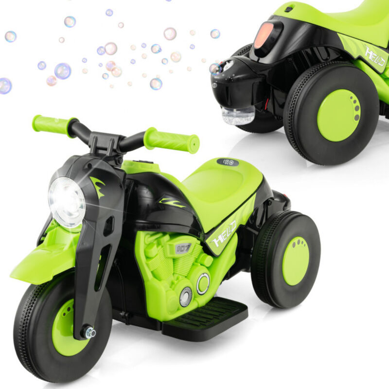 Kids 6V Electric Motorcycle Ride On Toy with Bubble Maker and Sound Effects image number 3