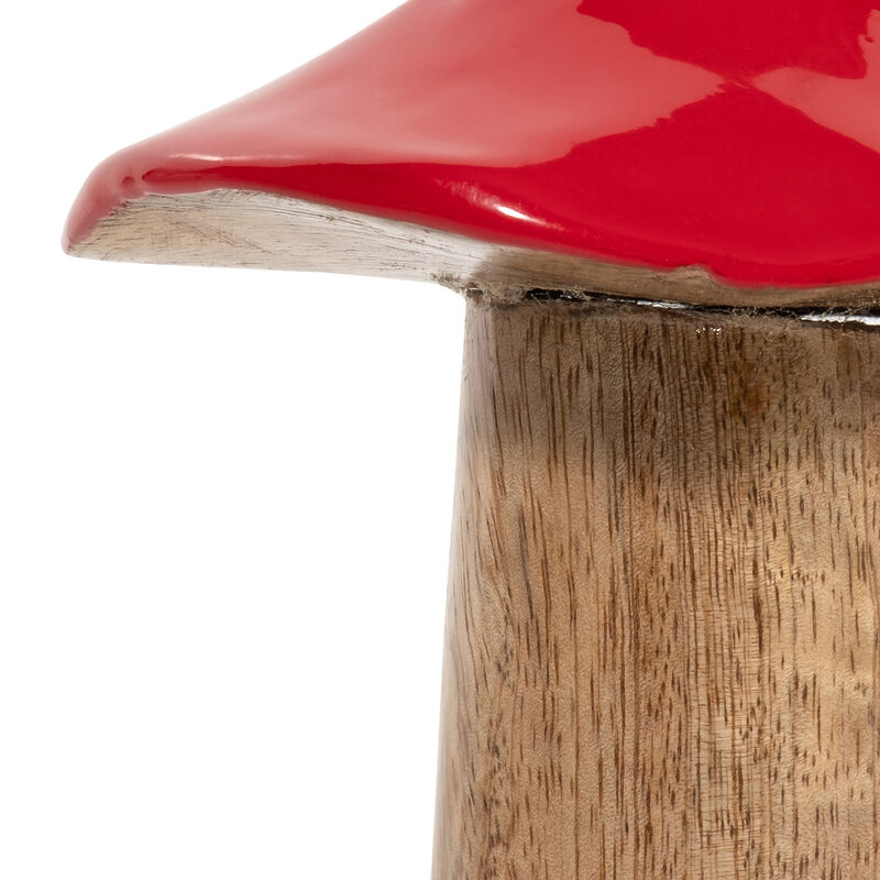 Wood, 6" Toadstool Mushroom image number 3