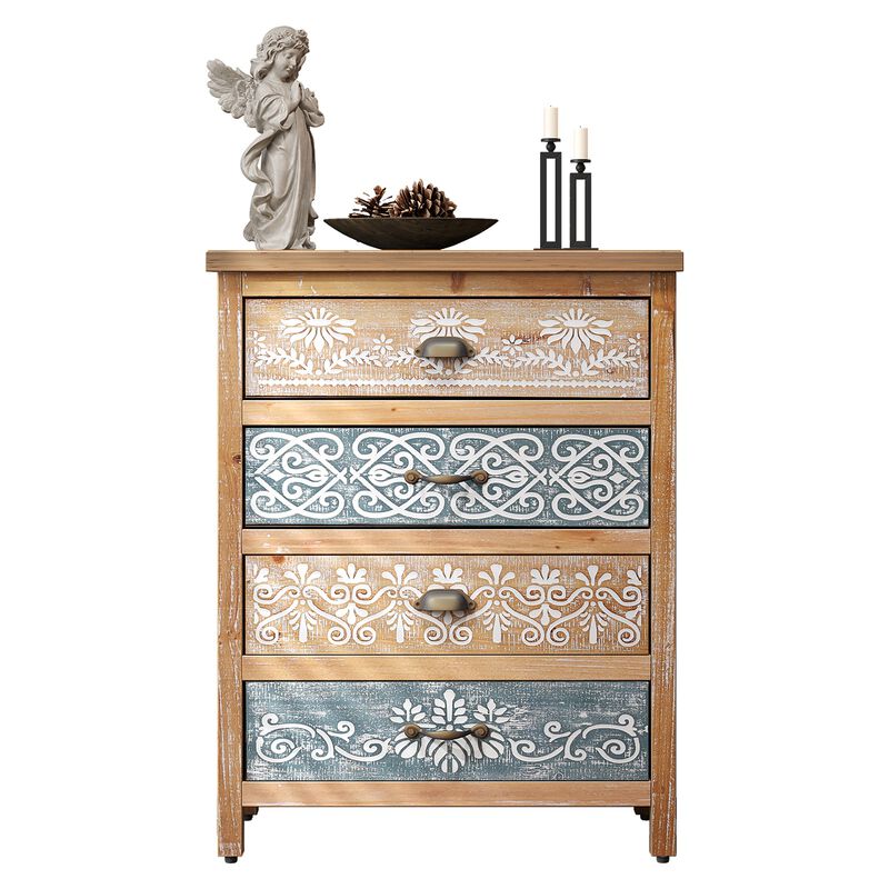 Sablam Vintage Hand-Painted 4-Drawer Dresser image number 2