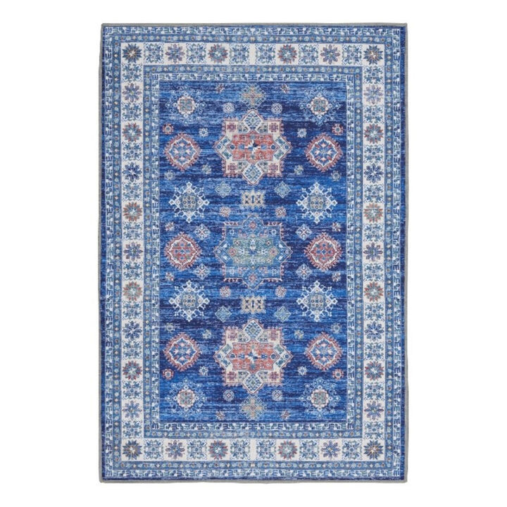 HomeRoots Oriental Distressed Non Skid Area Rug
