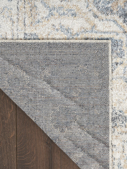 Astra Machine Washable ASW12 Gray/Blue 3'3" x 5' Rug