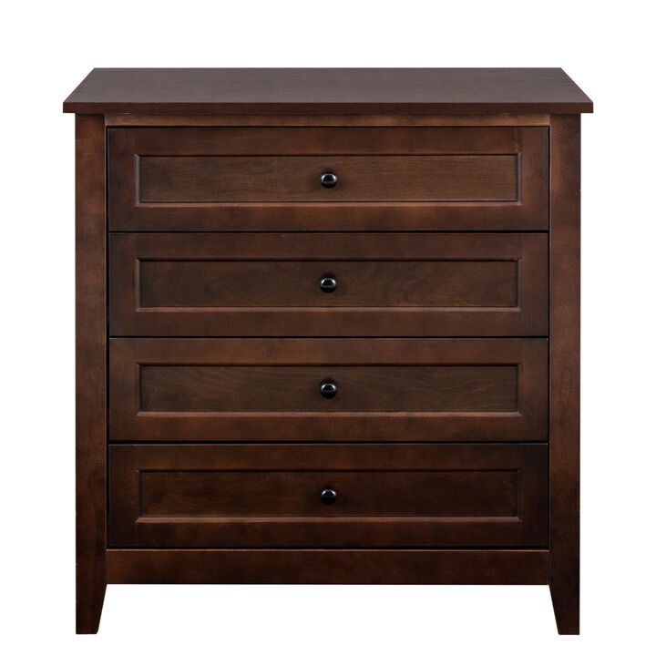 Solid Wood spray-painted drawer dresser bar, buffet tableware cabinet lockers buffet server console table lockers, retro round handle, applicable to the dining room, living room, kitchen corridor, auburn