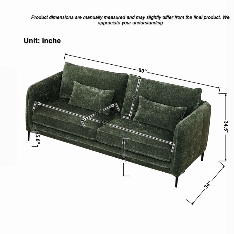 Mogfep Chenille 3-Seater Sofa image number 9