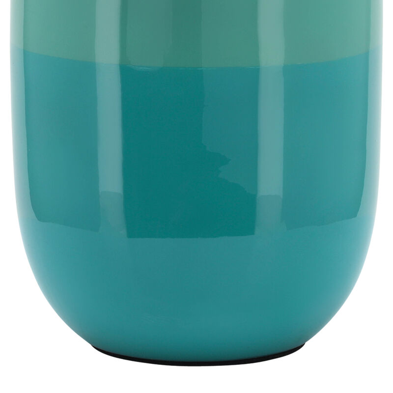 Metal 12" Urn Vase, Green image number 4