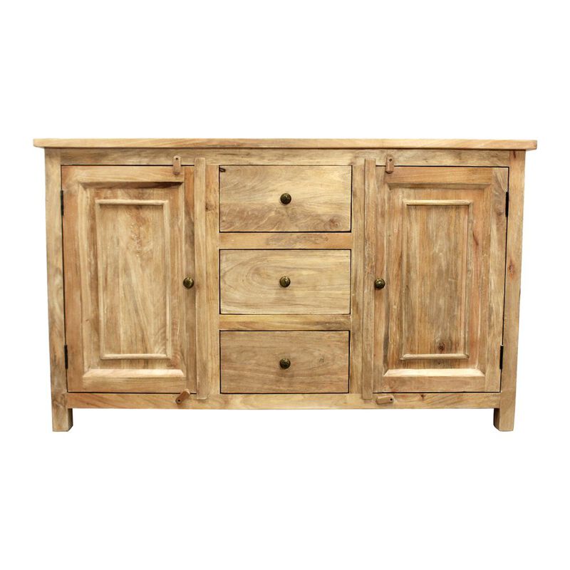 Alex Hamilton Bayside 60 3-Drawer 3-Door Sideboard in Natural Finish
