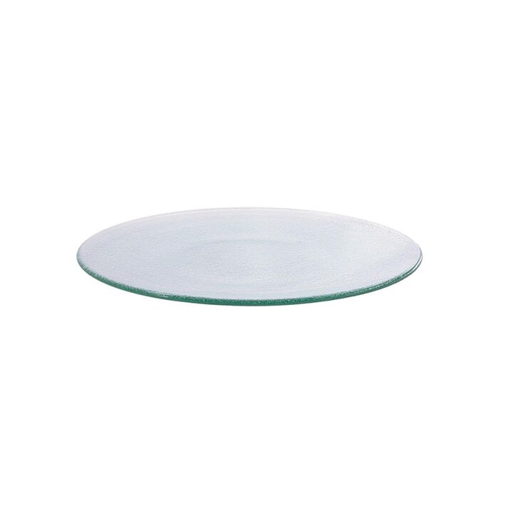 Turgla Fusion Glass dia.9" Round Clear Glass Plate (Set of 4)