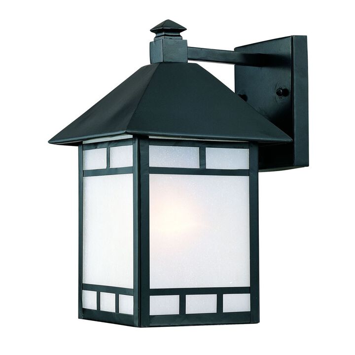 Weather Resistant Frosted Glass Outdoor Wall Lantern Fixture