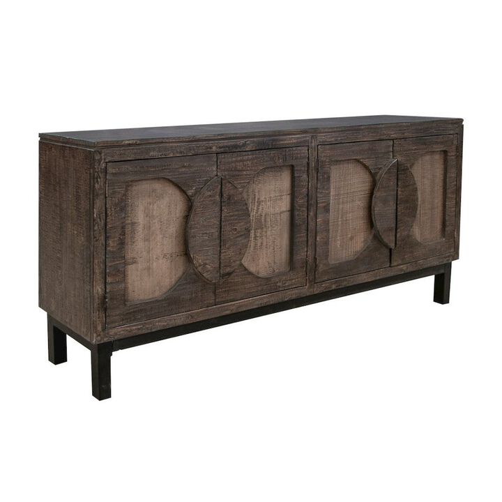 Crafter and Weavers Malta Two-Tone Solid Wood Sideboard / Console - Brown