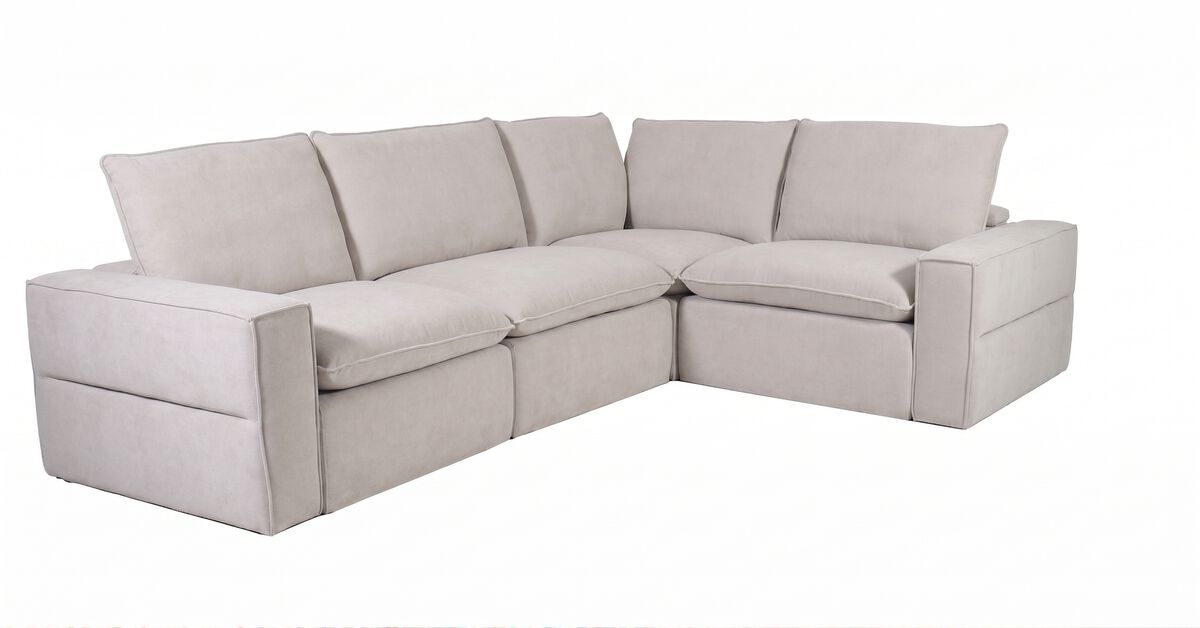 Warner Power Motion 4pc Sectional in Sand