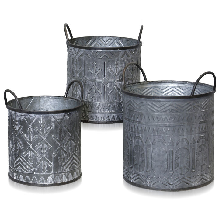 Galvanized Bucket Set (Set of 3)