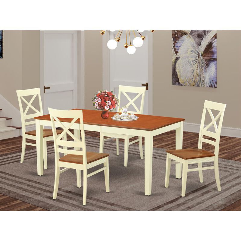 5 Pc Dinette set for 4-Kitchen Table and 4 Dining Chairs