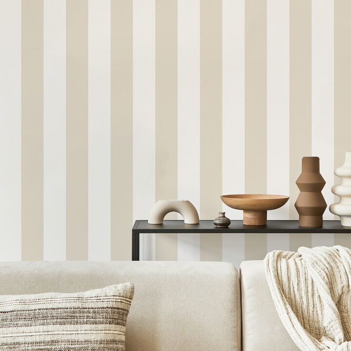 Tavish Neutral Stripe Wallpaper (Set of 2)