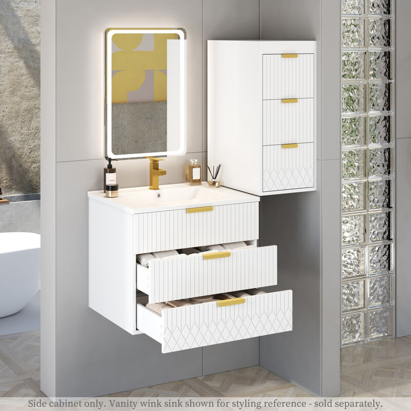 ELEMENT ACE Wall Mounted Floating Cabinet with Drawers for Modern Bathroom and Living Room Organization image number 9