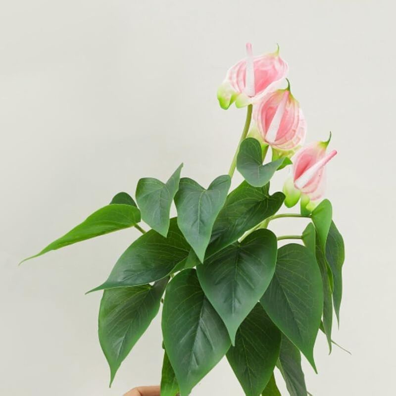Pink Artificial Greenery Plants Outdoor Garden Porch Decor image number 3