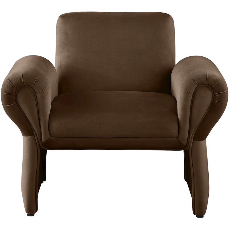 Meridian Furniture Fleurette Brown Velvet Accent Chair
