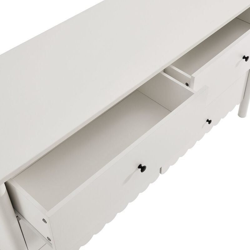 Emmeline Scalloped 6-Drawer Dresser image number 6