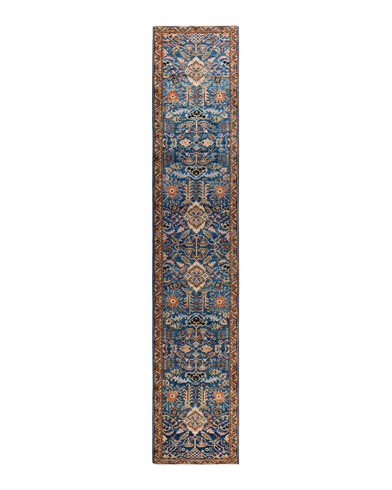 Serapi, One-of-a-Kind Hand-Knotted Area Rug  - Light Blue, 2' 10" x 15' 7"