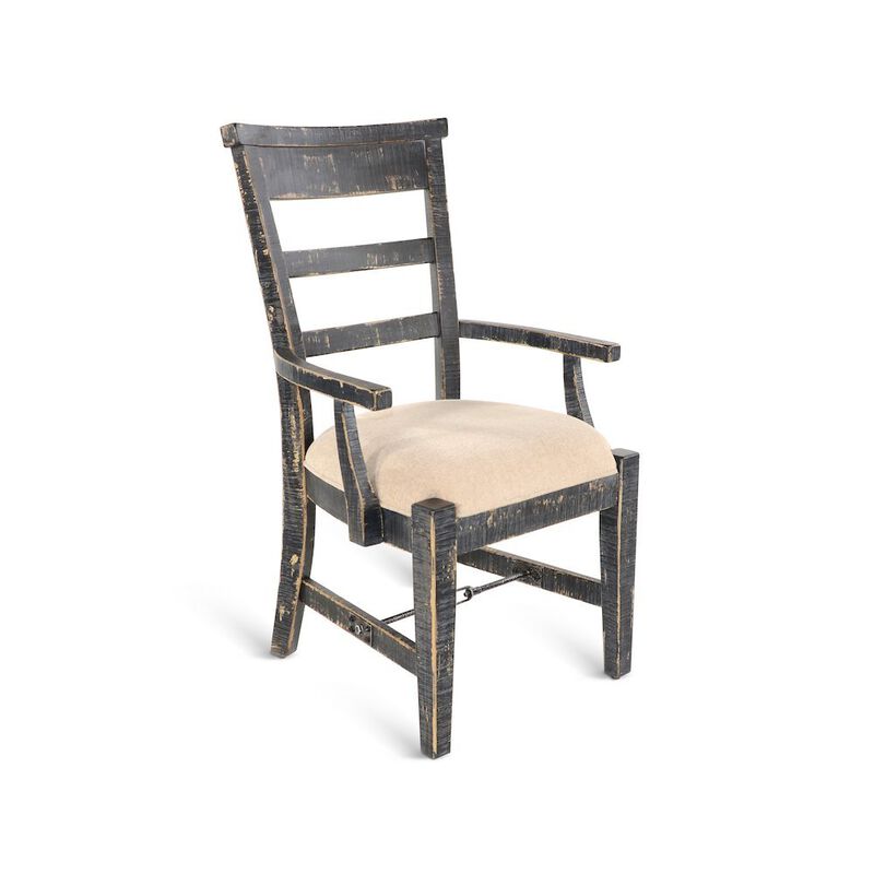 Starlight Canyon Home Black Solid Wood Dining Chair with Arms, Wooden Chair for Dining Room image number 0