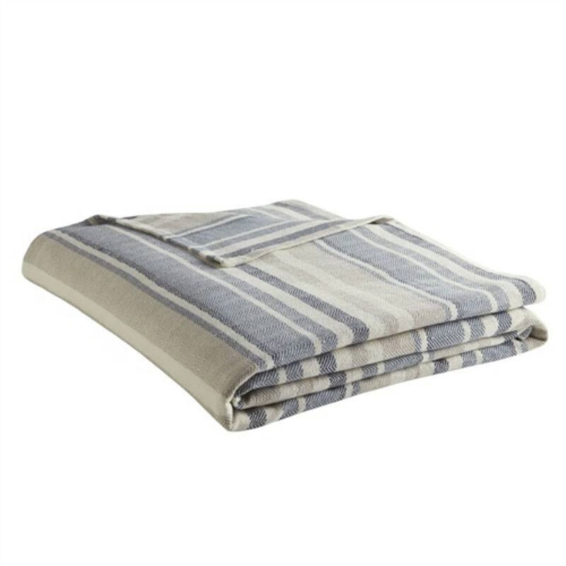 Chevron Stripe Lightweight Cotton Blanket Soft and Breathable for All Season Use