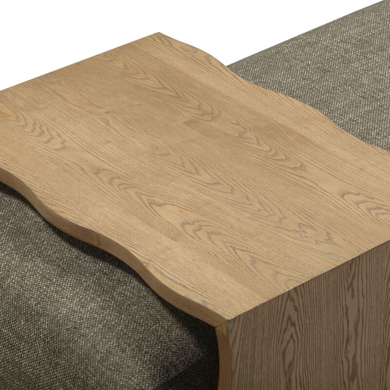 Tov Furniture Spencer Performance Basketweave Ottoman with Bridge Table (Green) image number 8