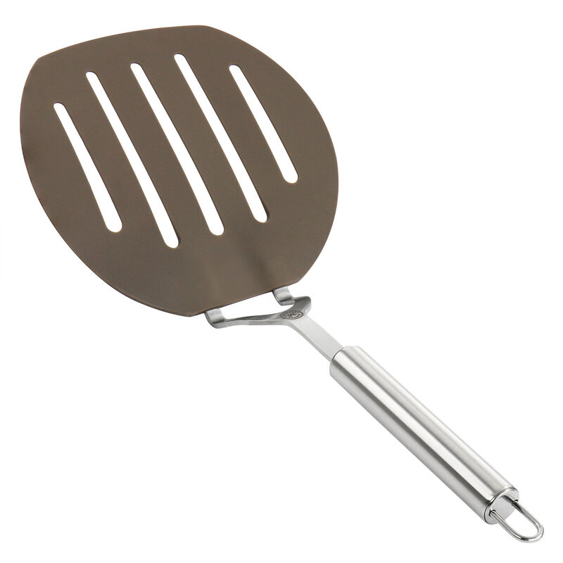 Martha Stewart Nylon Wide Slotted Pancake Turner in Taupe