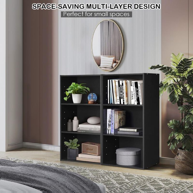Hivvago 3 Open Shelf Bookcase Modern Storage Display Cabinet