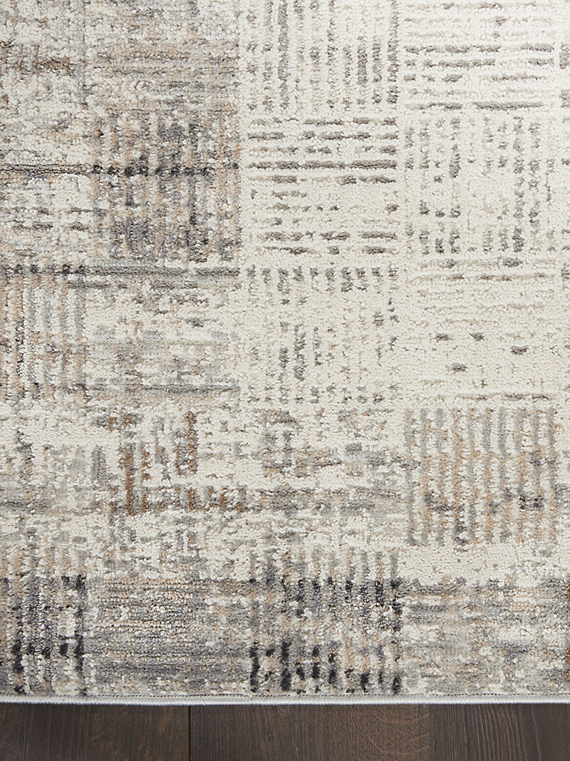 Elation ETN05 Ivory/Gray 2'3" x 7'6" Rug