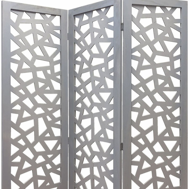 Solid Wood Folding 3-Panel Screen Room Divider for Privacy and Stylish Space Separation