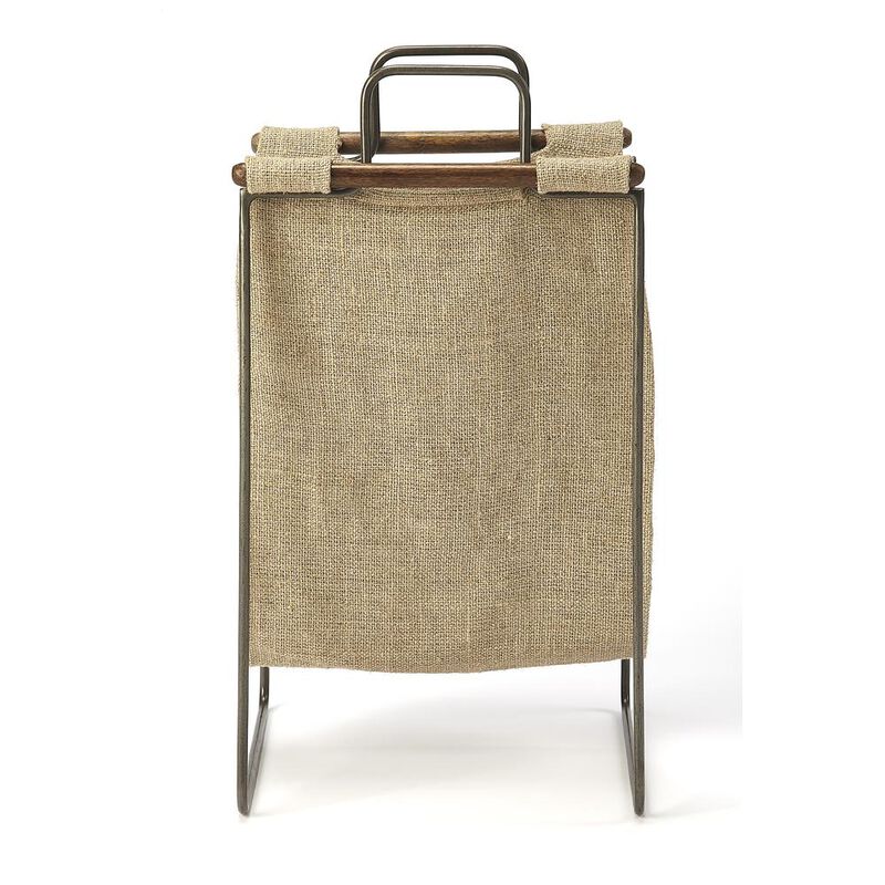 Butler Specialty Idaho Burlap & Metal Magazine Basket, Beige image number 2