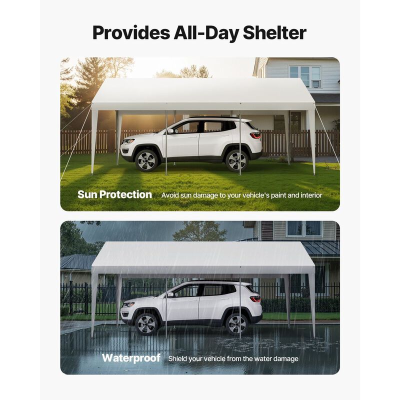 Heavy Duty Carport Canopy UV Resistant Outdoor Car Shelter for Vehicle Boat Storage image number 4