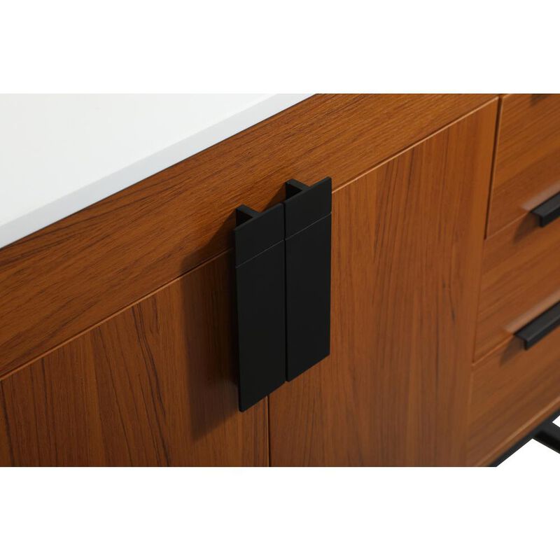 Elegant Kitchen and Bath 36 inch Single bathroom vanity in teak