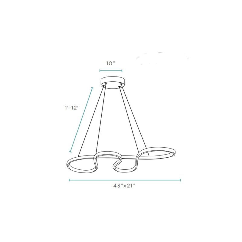 Shanghai Chandelier Chrome Metal Integrated LED Dimmable