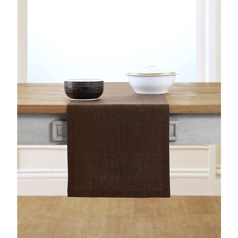 Solino Home Athena 100% Linen Table Runner &ndash; Handcrafted, Machine Washable, Perfect for Holiday and Everyday Dining