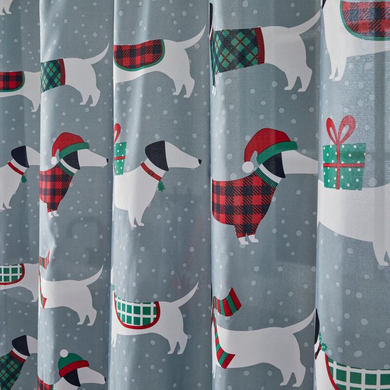 SKL Home By Saturday Knight Ltd Snow Many Dachshunds Shower Curtain And Hook Set - 13-Piece - 72X72", Multi