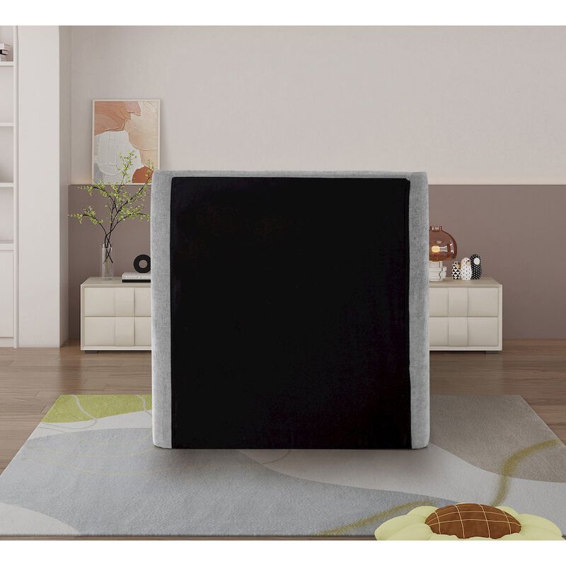 Meridian Furniture Penny Light Grey Chenille Fabric Twin Bed