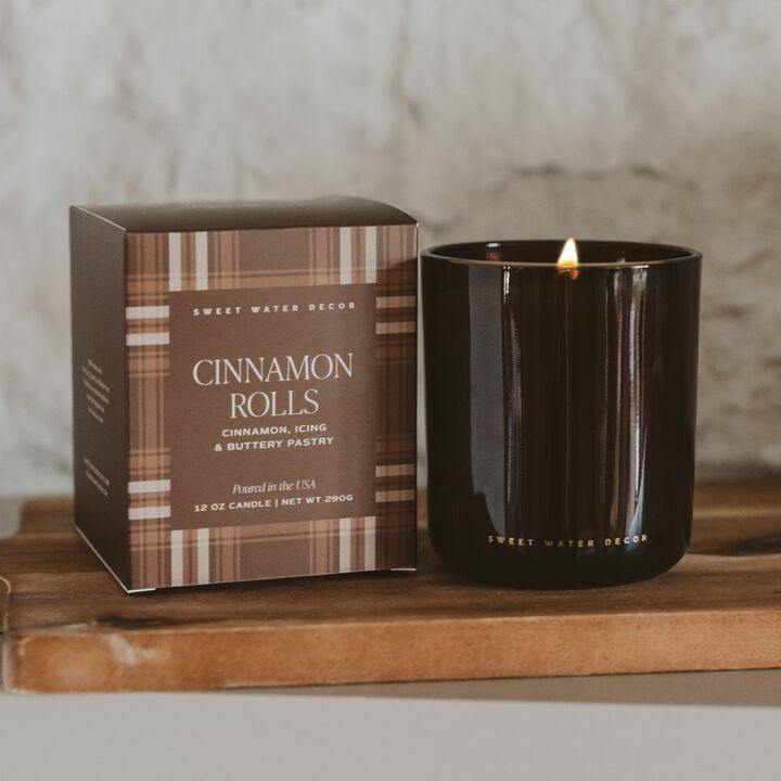 Sweet Water Decor Cinnamon Rolls 12 oz Boxed Soy Candle