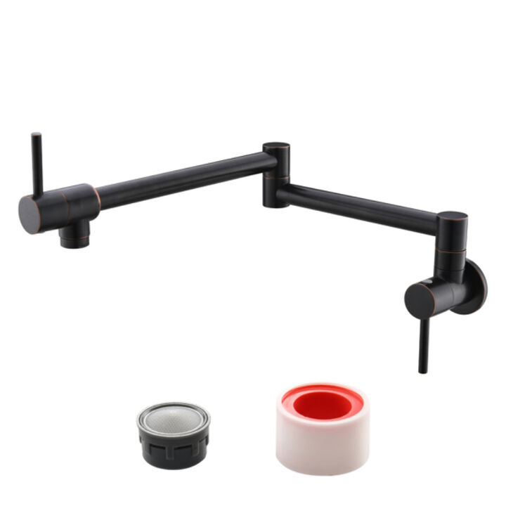 Brass Foldable Kitchen Faucet Rotatable Cold Water Tap for Sink