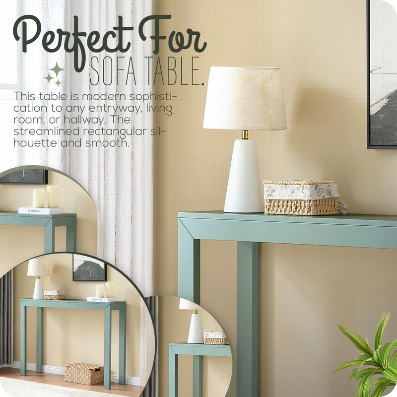 Kings Brand Furniture Russel Long Console Table - Minimalist and Slim Entryway Table for Decorative Displays, Sofa Table