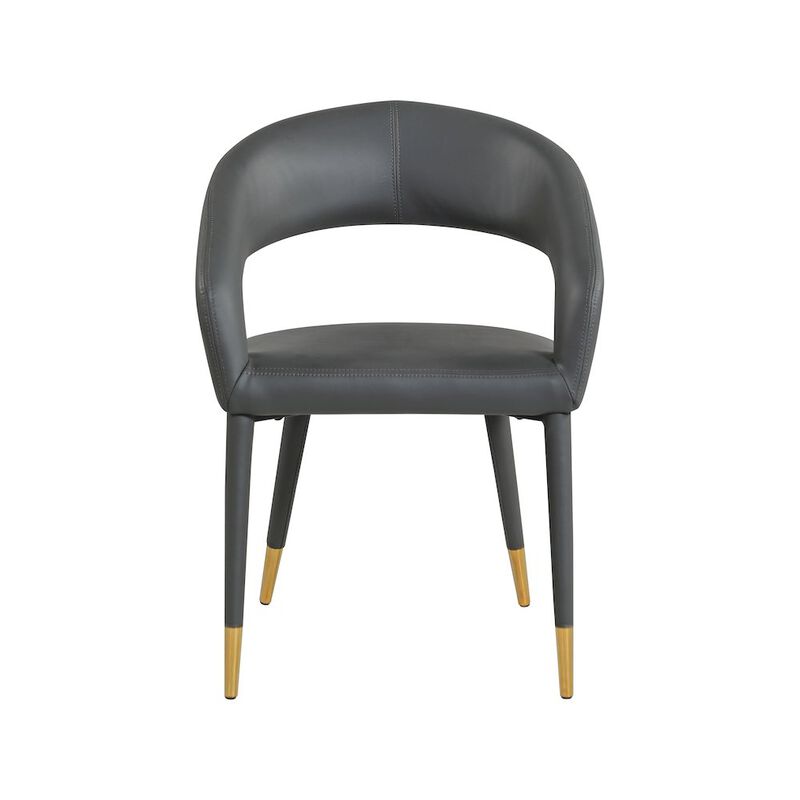 Meridian Furniture Destiny Grey Vegan Leather Dining Chair