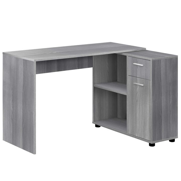 Functional L-Shaped Desk – Corner Computer Table with Built-In Drawers