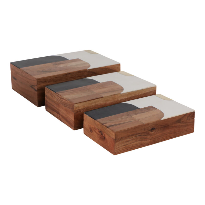 S/3 10/11/12" Mid-century Boxes, Multi image number 0