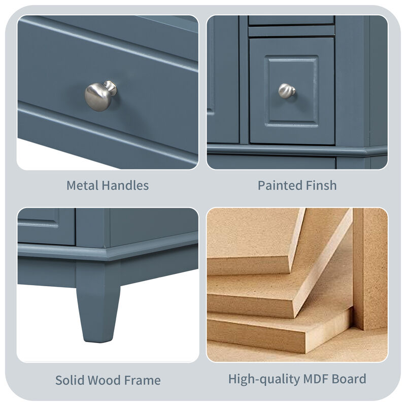 Merax Compact Freestanding Bathroom Vanity with Integrated Ceramic Sink