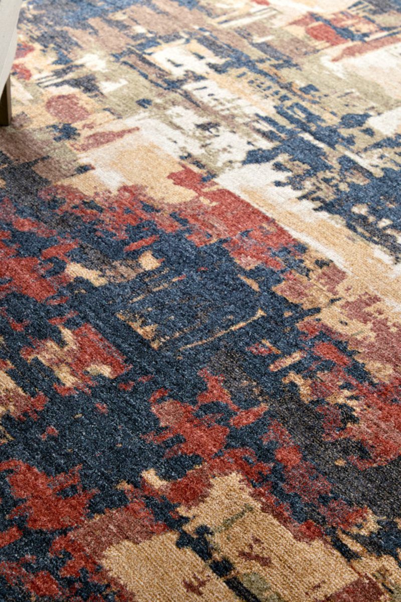 Pearson 39SQF Dark Blue/Rust 9' x 12' Rug image number 3