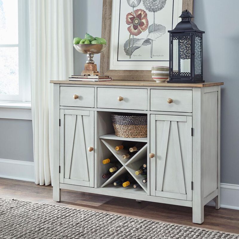 Liberty Furniture Lindsey Farm Server in Weathered image number 7