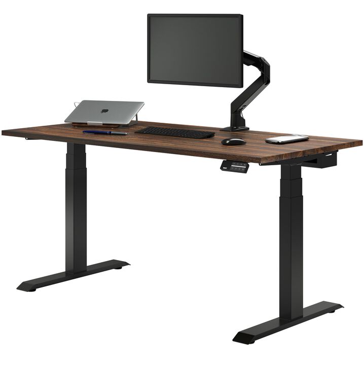 Desky Dual Hardwood Sit Stand Desk