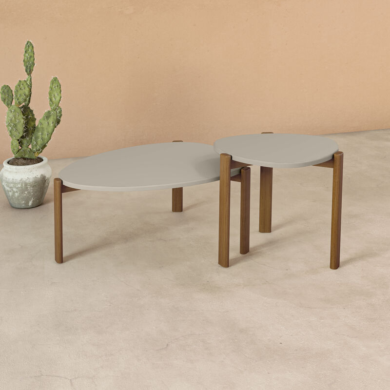 Gales Beige Coffee Table and End Table Set