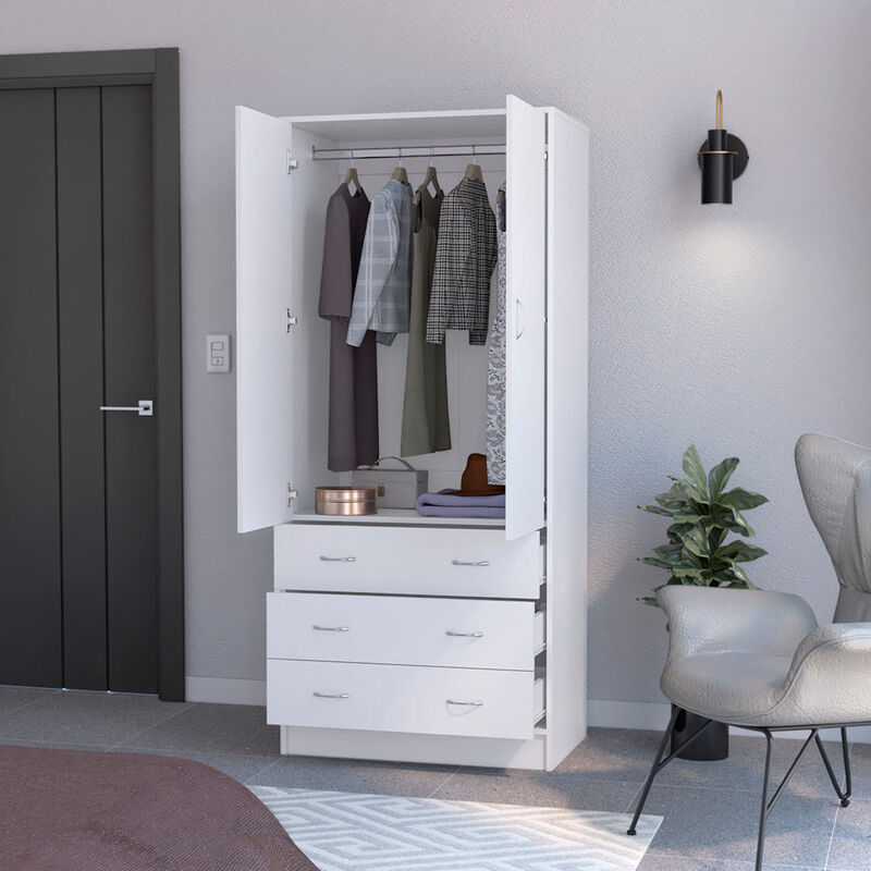 Armoire Ramey, Bedroom, White