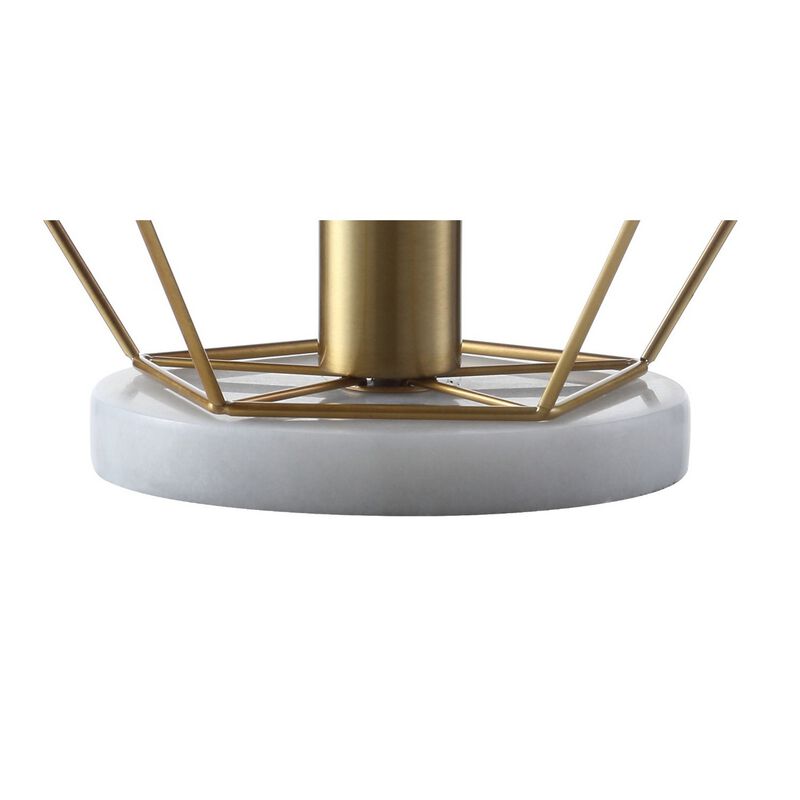 James Mid Century Glam Geometric LED Table Lamp