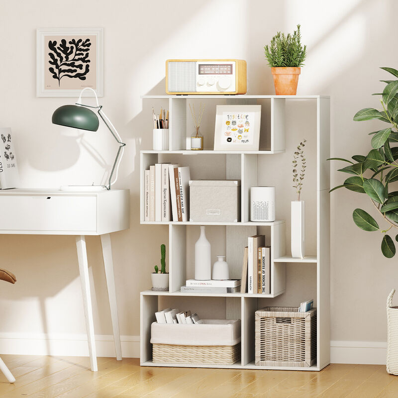 Space-Saving 6-Cube Open-Back Geometric Shelf &ndash; Functional Storage for Bedroom and Living Areas