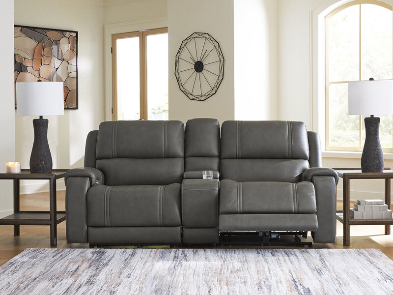 Harrenhurst 3-Piece Power Reclining Sectional Loveseat with Console image number 2